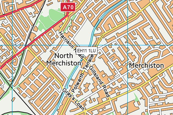 EH11 1LU map - OS VectorMap District (Ordnance Survey) EH11 1LU map - OS VectorMap District (Ordnance Survey)