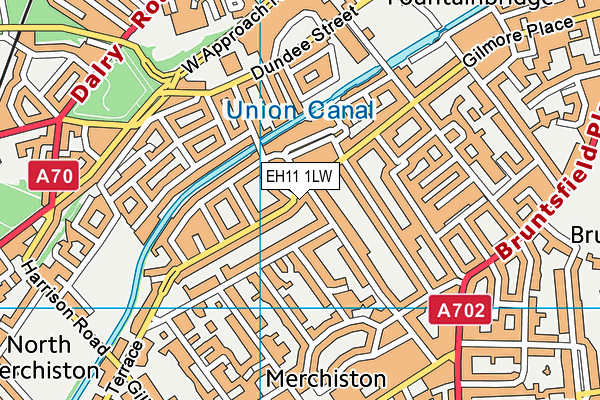 EH11 1LW map - OS VectorMap District (Ordnance Survey)
