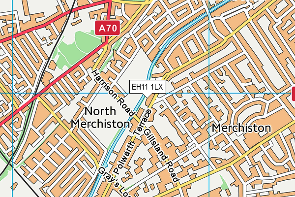 EH11 1LX map - OS VectorMap District (Ordnance Survey)