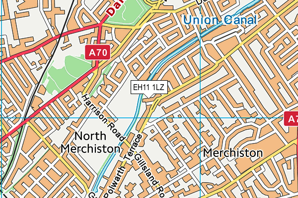 EH11 1LZ map - OS VectorMap District (Ordnance Survey)