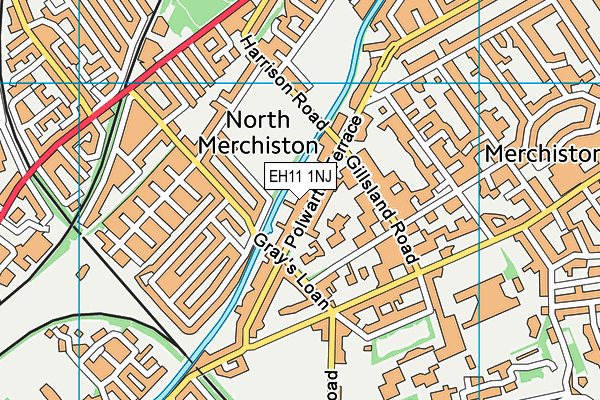 EH11 1NJ map - OS VectorMap District (Ordnance Survey) EH11 1NJ map - OS VectorMap District (Ordnance Survey)