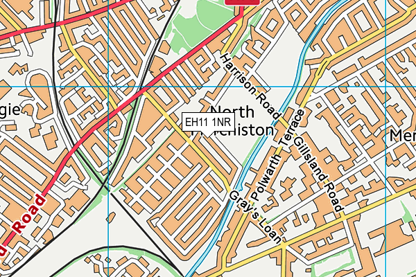 EH11 1NR map - OS VectorMap District (Ordnance Survey) EH11 1NR map - OS VectorMap District (Ordnance Survey)