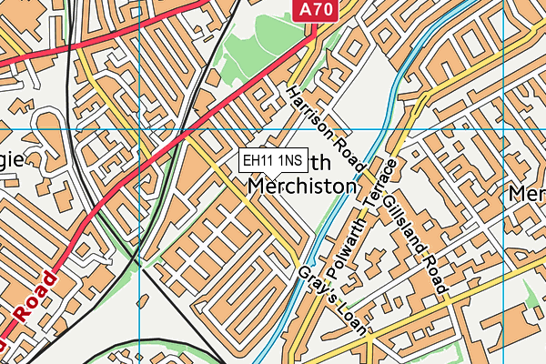 EH11 1NS map - OS VectorMap District (Ordnance Survey)