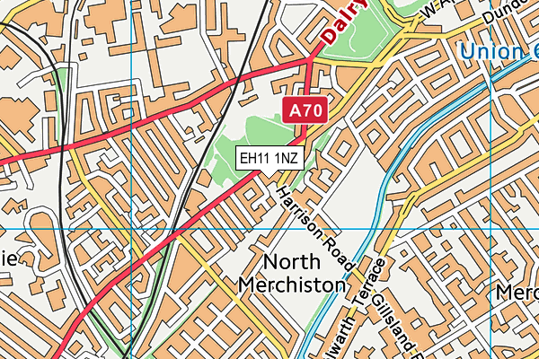 EH11 1NZ map - OS VectorMap District (Ordnance Survey) EH11 1NZ map - OS VectorMap District (Ordnance Survey)