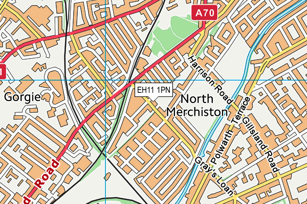 EH11 1PN map - OS VectorMap District (Ordnance Survey)