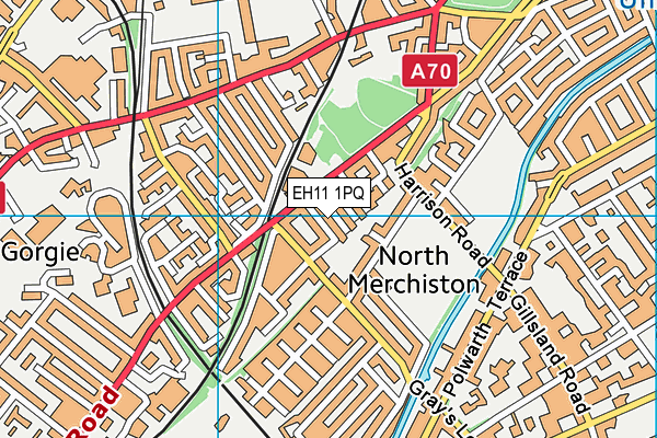EH11 1PQ map - OS VectorMap District (Ordnance Survey)