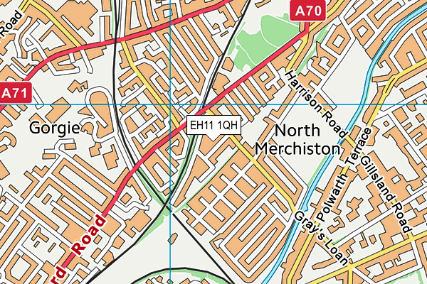 EH11 1QH map - OS VectorMap District (Ordnance Survey) EH11 1QH map - OS VectorMap District (Ordnance Survey)