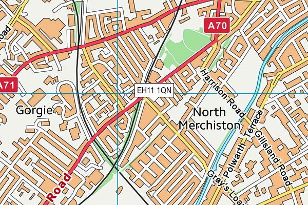 EH11 1QN map - OS VectorMap District (Ordnance Survey) EH11 1QN map - OS VectorMap District (Ordnance Survey)