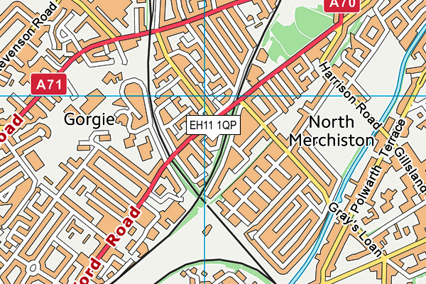 EH11 1QP map - OS VectorMap District (Ordnance Survey)