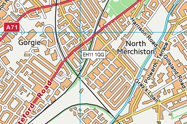 EH11 1QQ map - OS VectorMap District (Ordnance Survey)