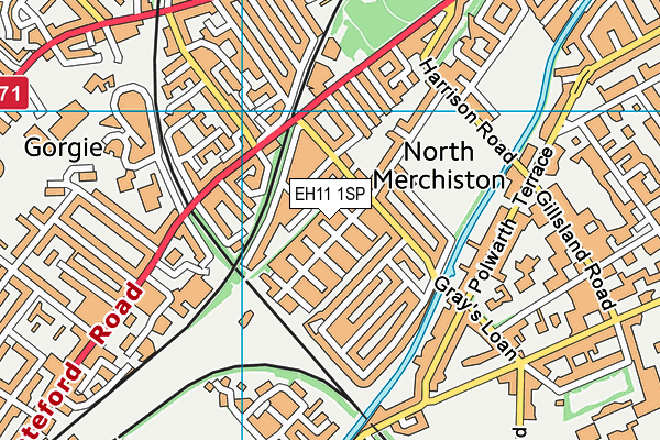 EH11 1SP map - OS VectorMap District (Ordnance Survey) EH11 1SP map - OS VectorMap District (Ordnance Survey)