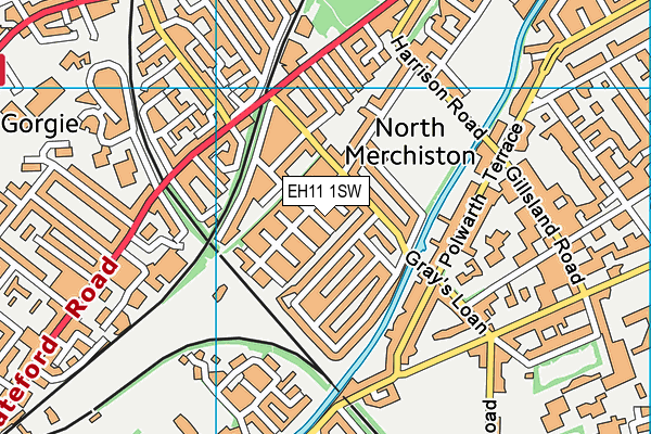 EH11 1SW map - OS VectorMap District (Ordnance Survey)