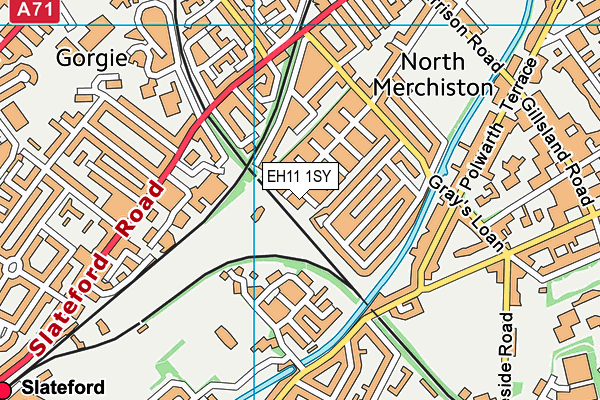 EH11 1SY map - OS VectorMap District (Ordnance Survey) EH11 1SY map - OS VectorMap District (Ordnance Survey)