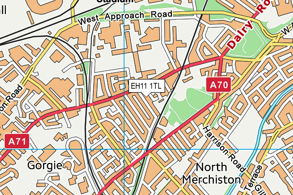 EH11 1TL map - OS VectorMap District (Ordnance Survey) EH11 1TL map - OS VectorMap District (Ordnance Survey)