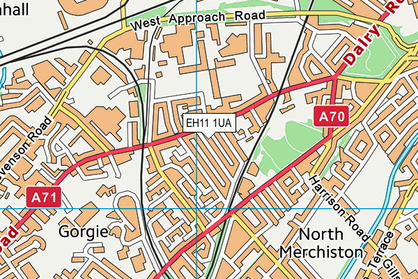 EH11 1UA map - OS VectorMap District (Ordnance Survey) EH11 1UA map - OS VectorMap District (Ordnance Survey)