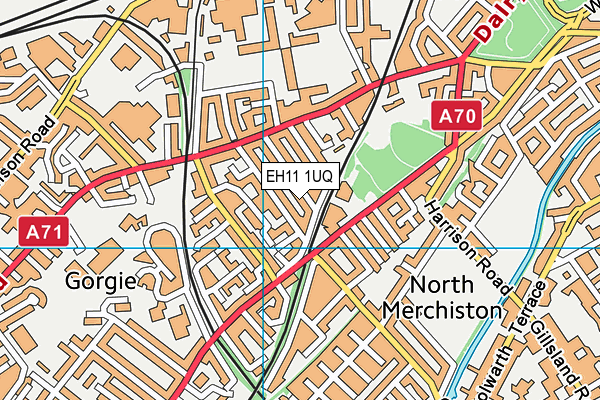 EH11 1UQ map - OS VectorMap District (Ordnance Survey) EH11 1UQ map - OS VectorMap District (Ordnance Survey)