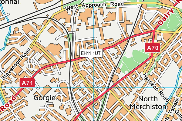 EH11 1UT map - OS VectorMap District (Ordnance Survey)