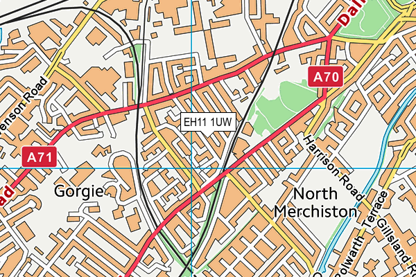 EH11 1UW map - OS VectorMap District (Ordnance Survey) EH11 1UW map - OS VectorMap District (Ordnance Survey)