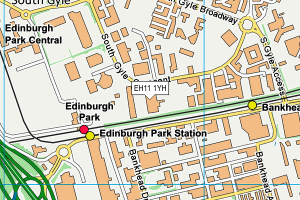 EH11 1YH map - OS VectorMap District (Ordnance Survey) EH11 1YH map - OS VectorMap District (Ordnance Survey)