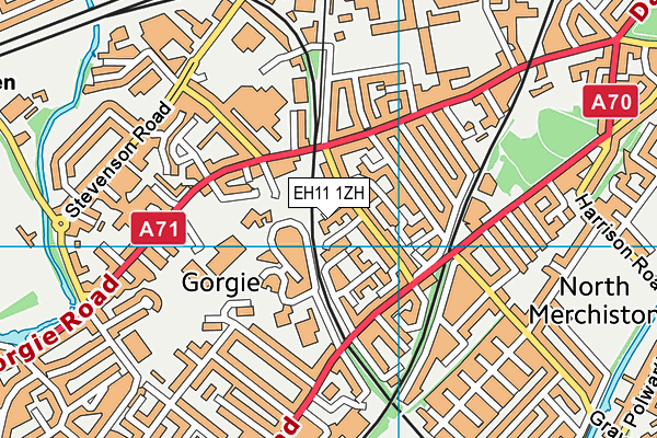 EH11 1ZH map - OS VectorMap District (Ordnance Survey) EH11 1ZH map - OS VectorMap District (Ordnance Survey)
