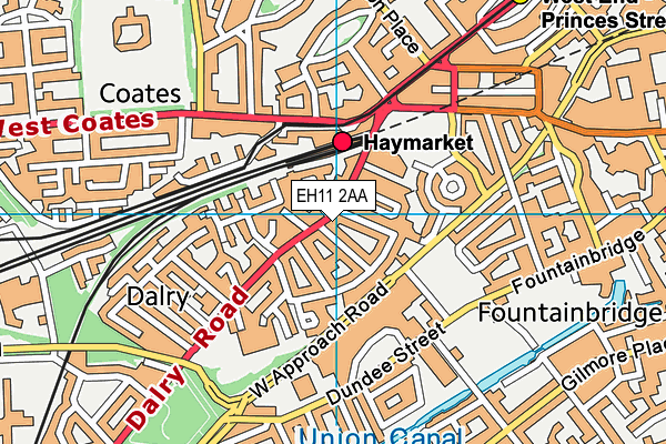 EH11 2AA map - OS VectorMap District (Ordnance Survey) EH11 2AA map - OS VectorMap District (Ordnance Survey)