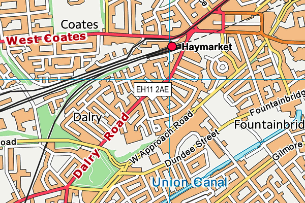 EH11 2AE map - OS VectorMap District (Ordnance Survey) EH11 2AE map - OS VectorMap District (Ordnance Survey)