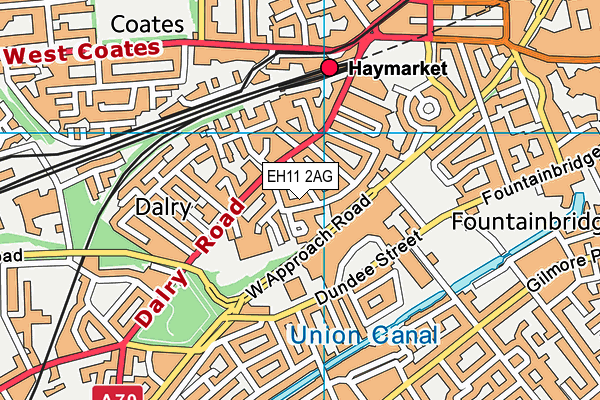 EH11 2AG map - OS VectorMap District (Ordnance Survey) EH11 2AG map - OS VectorMap District (Ordnance Survey)