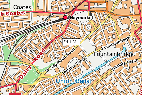 EH11 2AL map - OS VectorMap District (Ordnance Survey) EH11 2AL map - OS VectorMap District (Ordnance Survey)