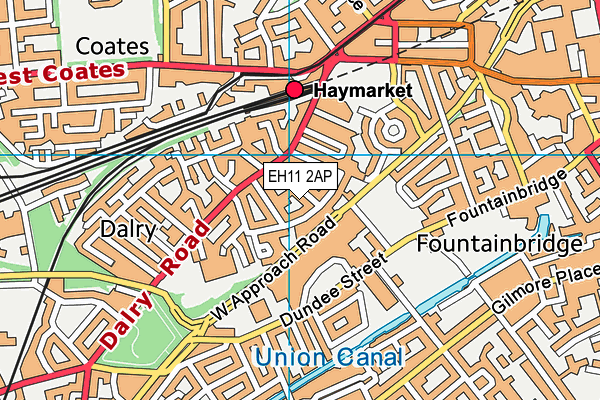 EH11 2AP map - OS VectorMap District (Ordnance Survey) EH11 2AP map - OS VectorMap District (Ordnance Survey)