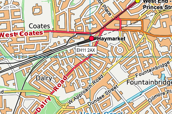 EH11 2AX map - OS VectorMap District (Ordnance Survey) EH11 2AX map - OS VectorMap District (Ordnance Survey)
