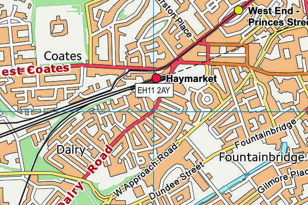 EH11 2AY map - OS VectorMap District (Ordnance Survey) EH11 2AY map - OS VectorMap District (Ordnance Survey)