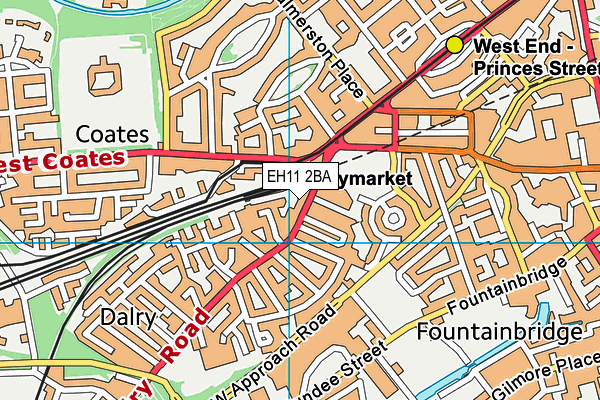 EH11 2BA map - OS VectorMap District (Ordnance Survey) EH11 2BA map - OS VectorMap District (Ordnance Survey)
