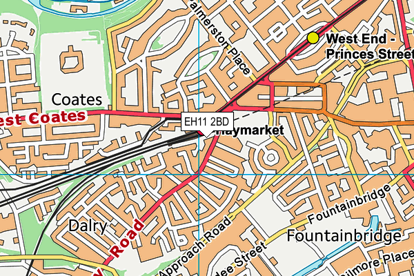 EH11 2BD map - OS VectorMap District (Ordnance Survey)