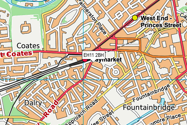 EH11 2BH map - OS VectorMap District (Ordnance Survey)