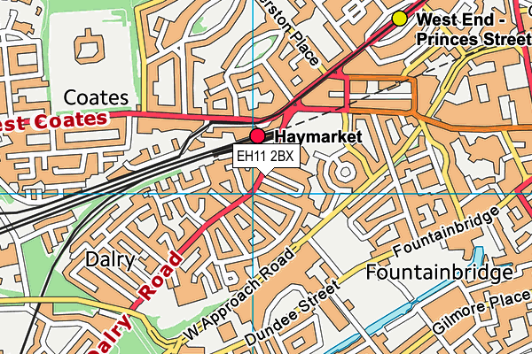 EH11 2BX map - OS VectorMap District (Ordnance Survey) EH11 2BX map - OS VectorMap District (Ordnance Survey)