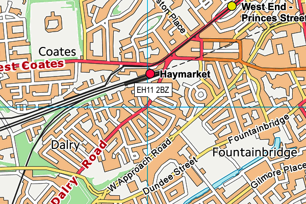 EH11 2BZ map - OS VectorMap District (Ordnance Survey) EH11 2BZ map - OS VectorMap District (Ordnance Survey)