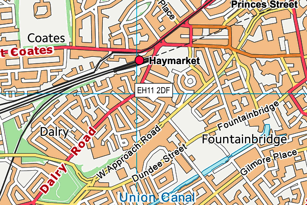 EH11 2DF map - OS VectorMap District (Ordnance Survey) EH11 2DF map - OS VectorMap District (Ordnance Survey)