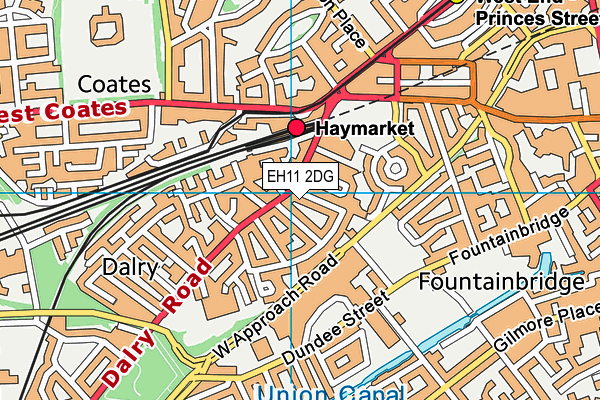 EH11 2DG map - OS VectorMap District (Ordnance Survey) EH11 2DG map - OS VectorMap District (Ordnance Survey)