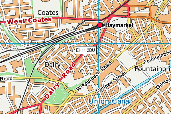 EH11 2DU map - OS VectorMap District (Ordnance Survey) EH11 2DU map - OS VectorMap District (Ordnance Survey)