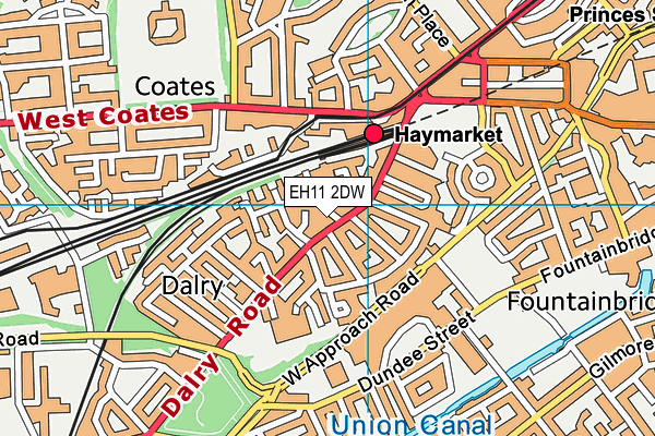 EH11 2DW map - OS VectorMap District (Ordnance Survey) EH11 2DW map - OS VectorMap District (Ordnance Survey)