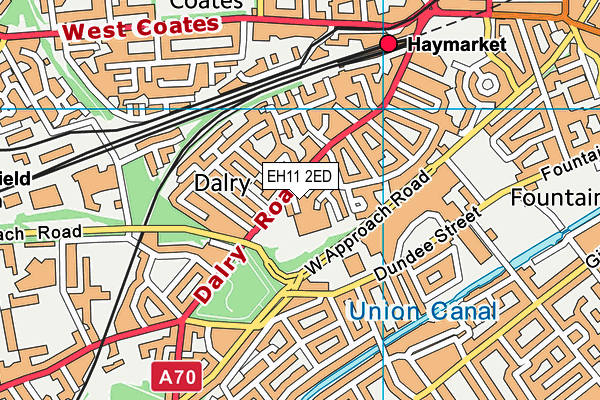 EH11 2ED map - OS VectorMap District (Ordnance Survey) EH11 2ED map - OS VectorMap District (Ordnance Survey)