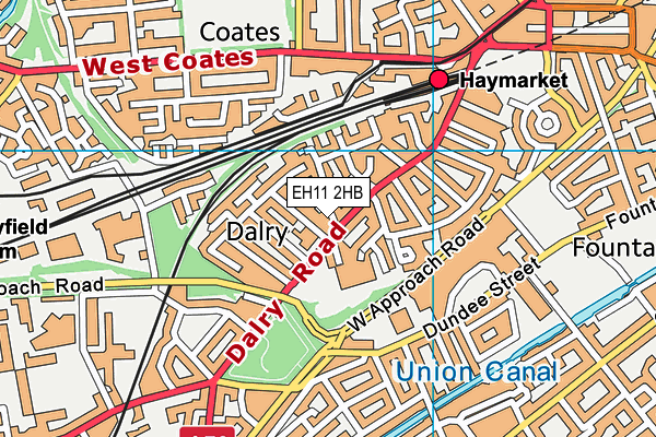 EH11 2HB map - OS VectorMap District (Ordnance Survey) EH11 2HB map - OS VectorMap District (Ordnance Survey)