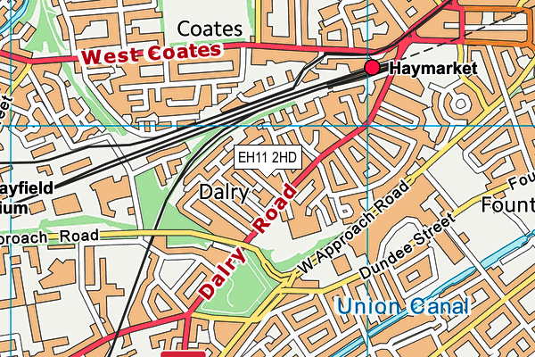 EH11 2HD map - OS VectorMap District (Ordnance Survey) EH11 2HD map - OS VectorMap District (Ordnance Survey)