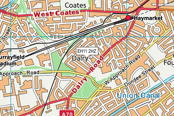 EH11 2HZ map - OS VectorMap District (Ordnance Survey)