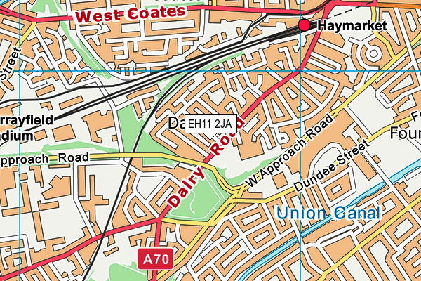 EH11 2JA map - OS VectorMap District (Ordnance Survey) EH11 2JA map - OS VectorMap District (Ordnance Survey)