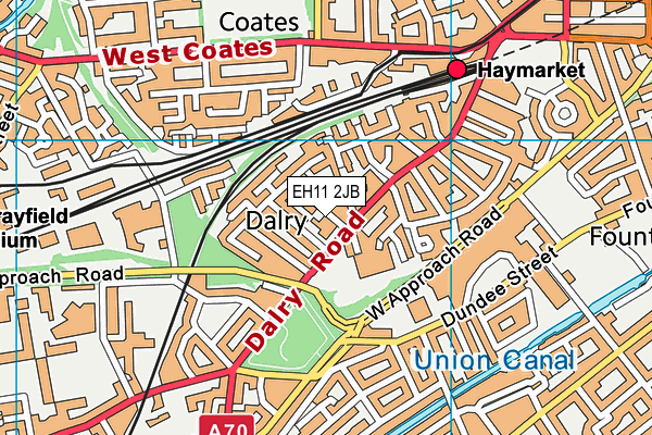 EH11 2JB map - OS VectorMap District (Ordnance Survey) EH11 2JB map - OS VectorMap District (Ordnance Survey)