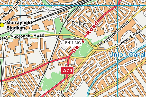 EH11 2JG map - OS VectorMap District (Ordnance Survey) EH11 2JG map - OS VectorMap District (Ordnance Survey)
