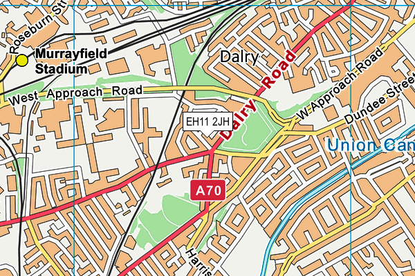 EH11 2JH map - OS VectorMap District (Ordnance Survey) EH11 2JH map - OS VectorMap District (Ordnance Survey)
