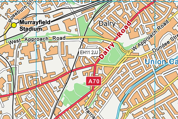 EH11 2JJ map - OS VectorMap District (Ordnance Survey) EH11 2JJ map - OS VectorMap District (Ordnance Survey)
