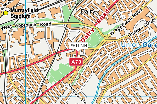 EH11 2JN map - OS VectorMap District (Ordnance Survey) EH11 2JN map - OS VectorMap District (Ordnance Survey)